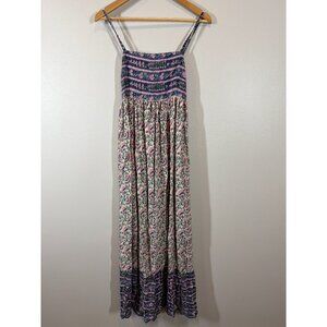 Natural Life Purple Floral Maxi Tank Dress Size Small Bohemian Style Floral